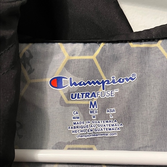 Unisex Champion Savinthebees Black/Gold Windbreaker Honey Size Medium - Picture 2 of 4